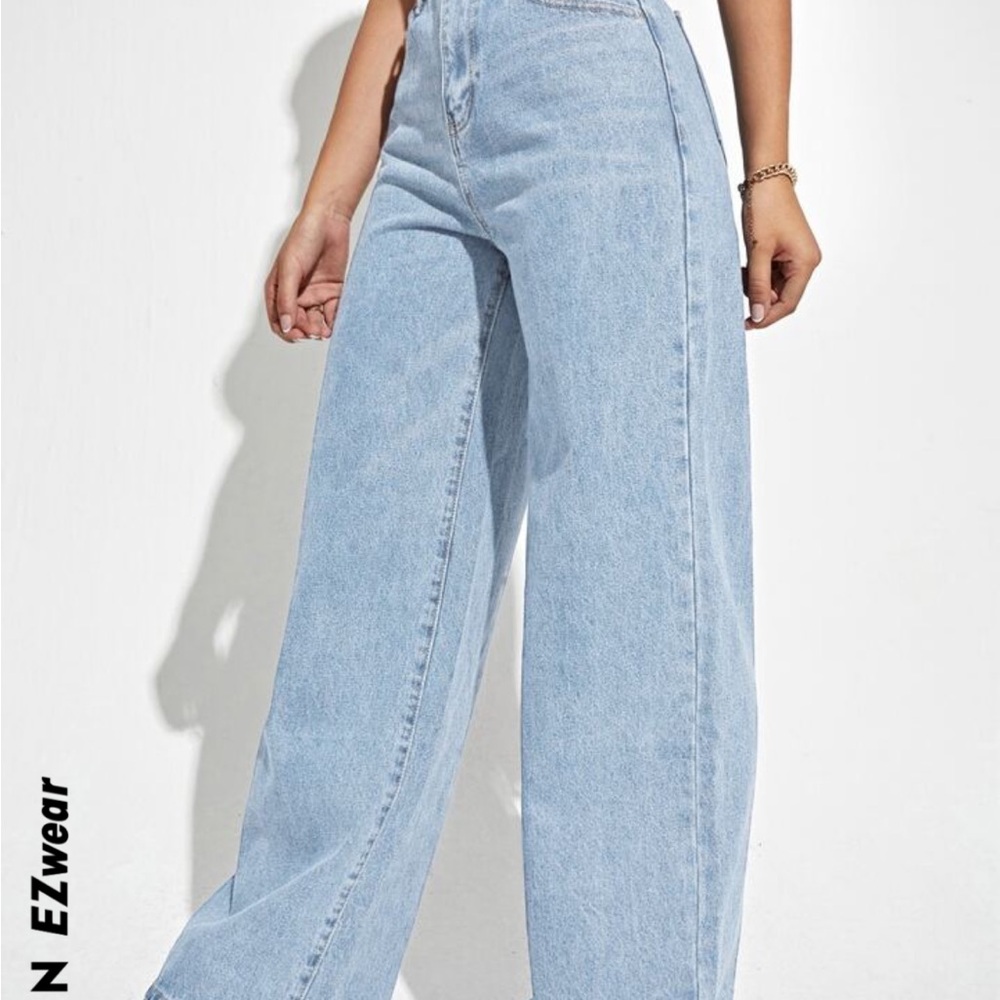 Brand New Size XS SHEIN EZwear High Waist Wide Leg Jeans - Picture 2 of 6